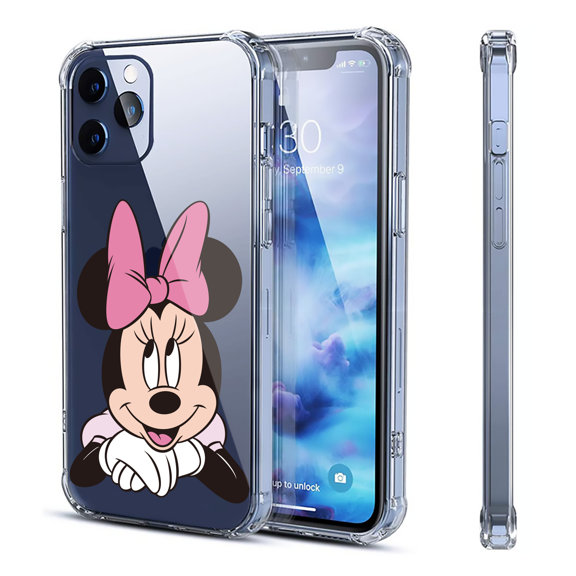 （画像用） ミッキーマウス Mickey Mouse 【iPhone 12シリーズ対応】透明スマホケース（クリアソフトケース）